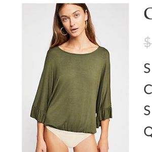 FREE PEOPLE Get Low Body Suit in Army Green